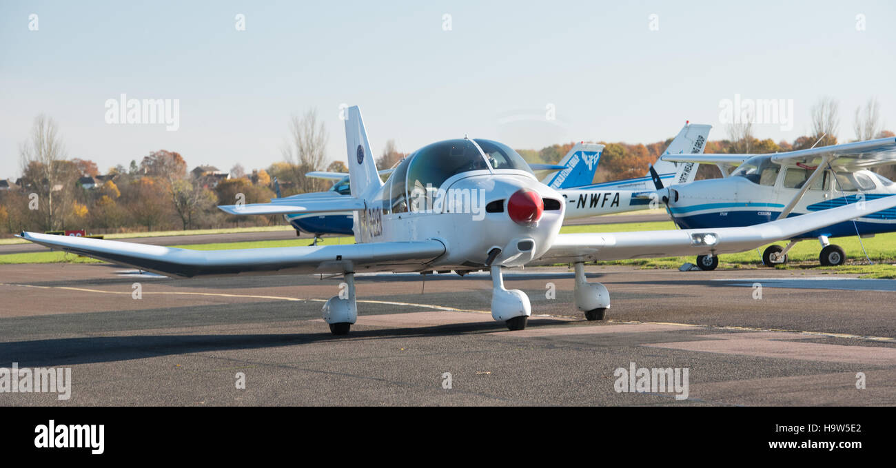 Robin DR-400-180 Regent light aircraft at North Weald Airfield Stock Photo