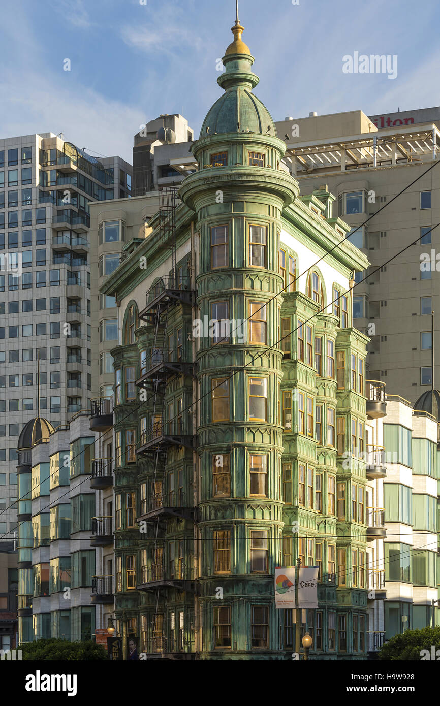 San Francisco, Ca, USA, October 22, 2016: The Coppola building in the financial quarter of San Francisco Stock Photo