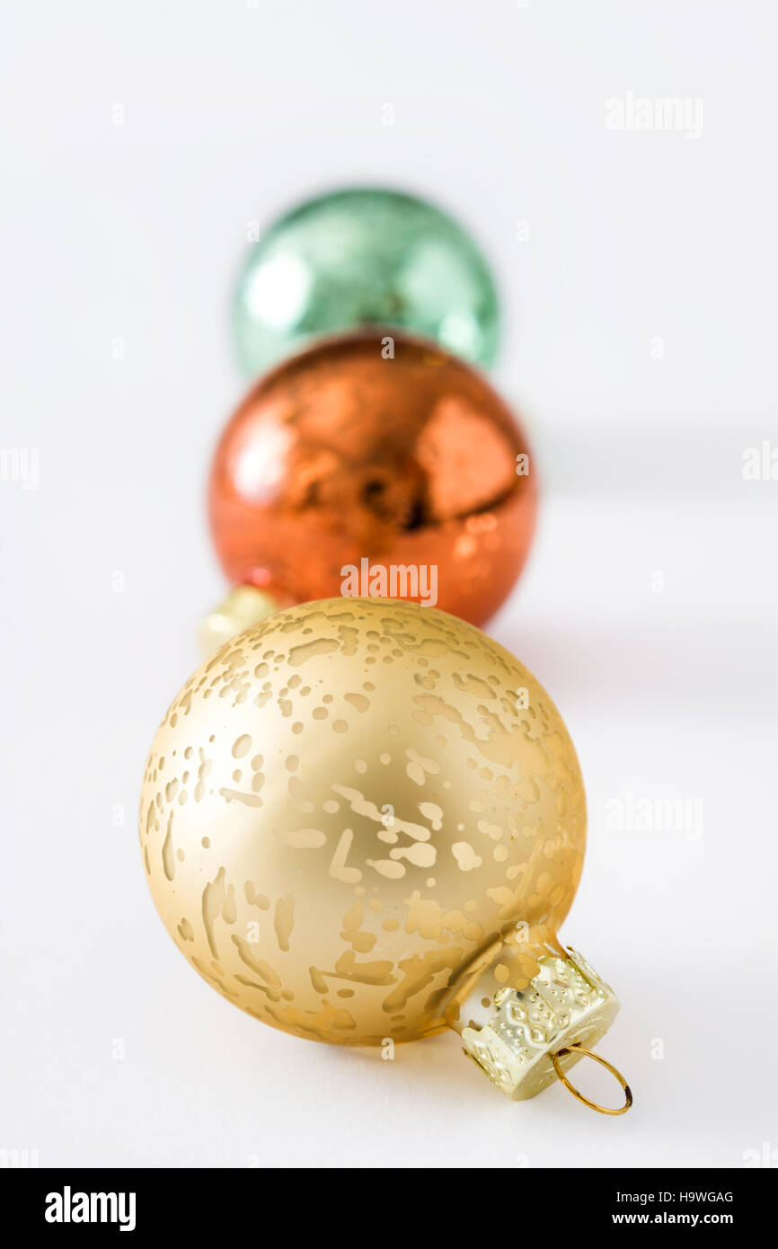 Christmas balls isolated on white background Stock Photo - Alamy