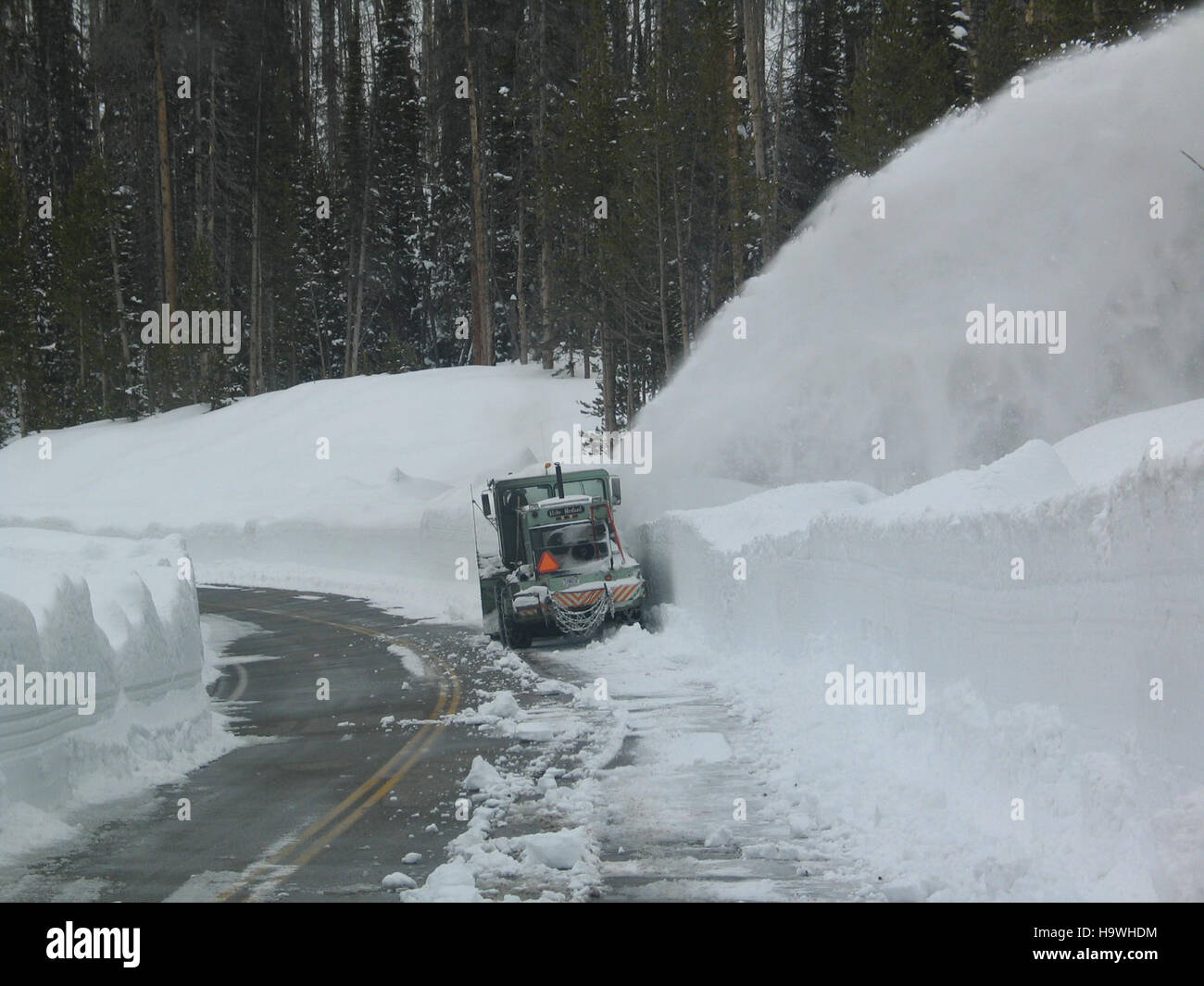 Forest Ranger Snow Ken Gooding, a Yellowstone National Park ranger, demonstrates snow ...