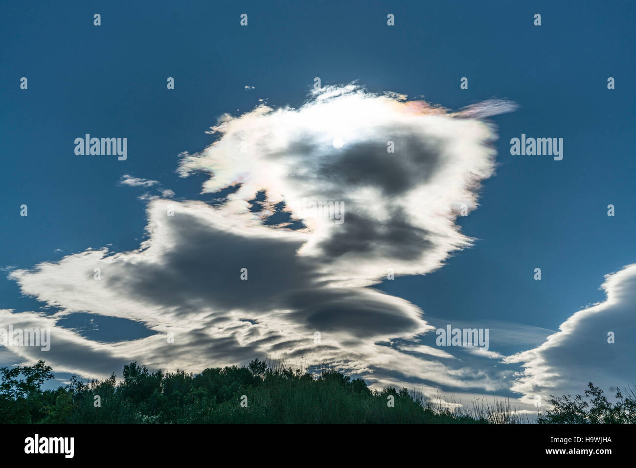 Mistral Clouds, South France, Provence, France Stock Photo