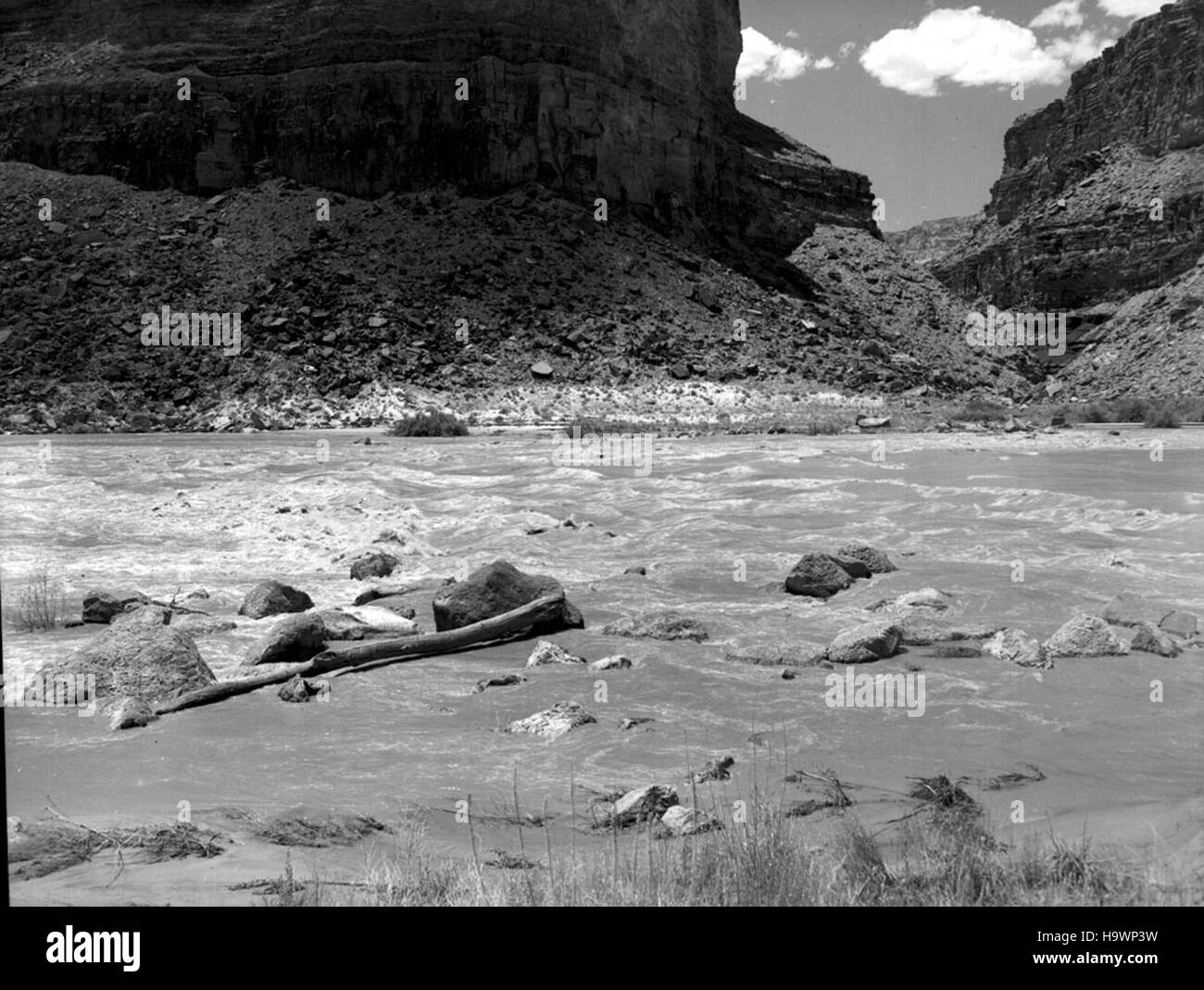 Grand Canyon Nat Park; Historic River Photo RIVER, COLORADO Stock Photo