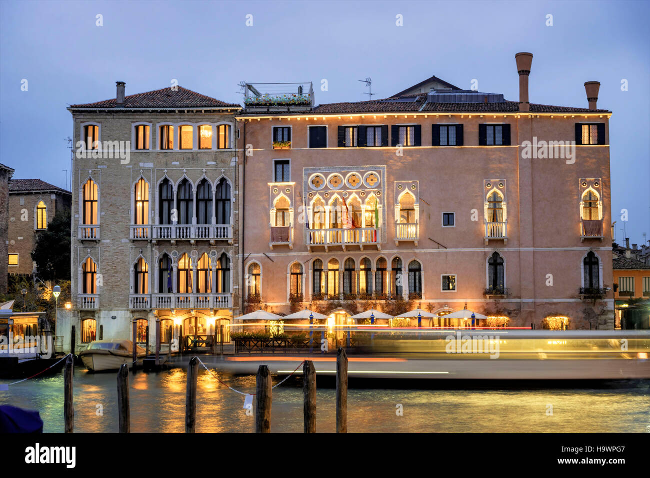 Canal Grande, Palazzo Morosini Sagredo,  Ca Sagredo Hotel , Venedig, Venezia, Venice, Italia, Europe, Stock Photo