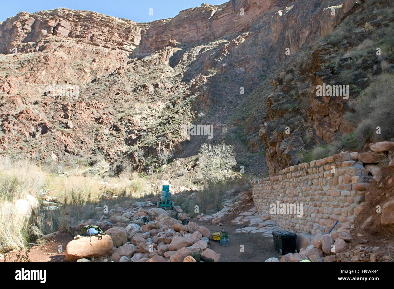 This image shows the Grand Canyon National Park trail crew working in ...