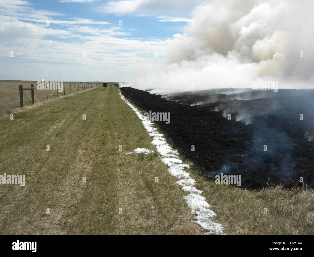 badlandsnationalpark 6972319226 Prescribed Burn April 2012 (35) Stock Photo
