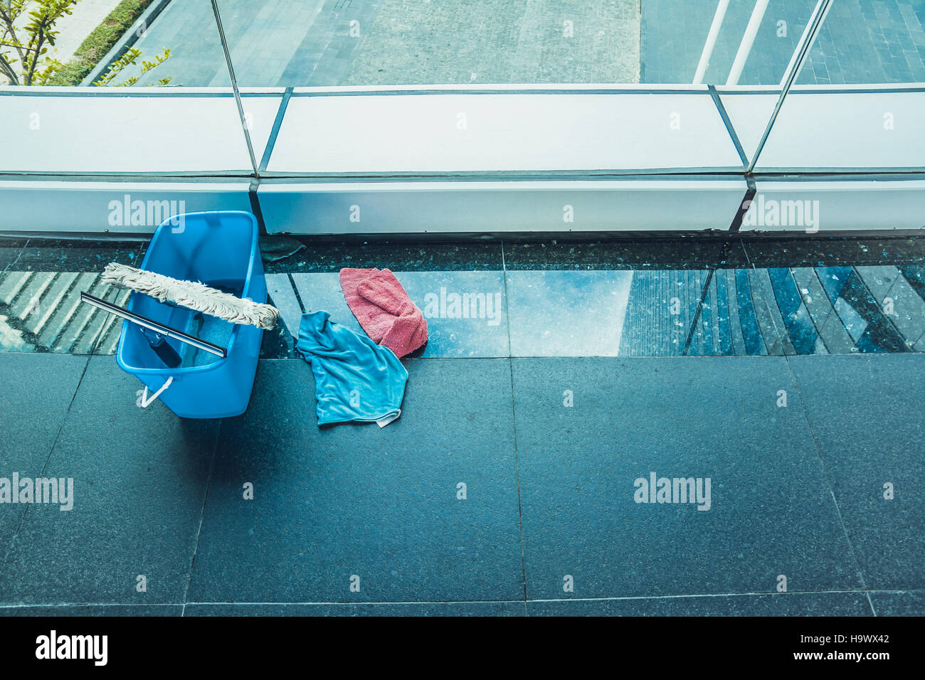 clean glass tools tone blue Stock Photo Alamy