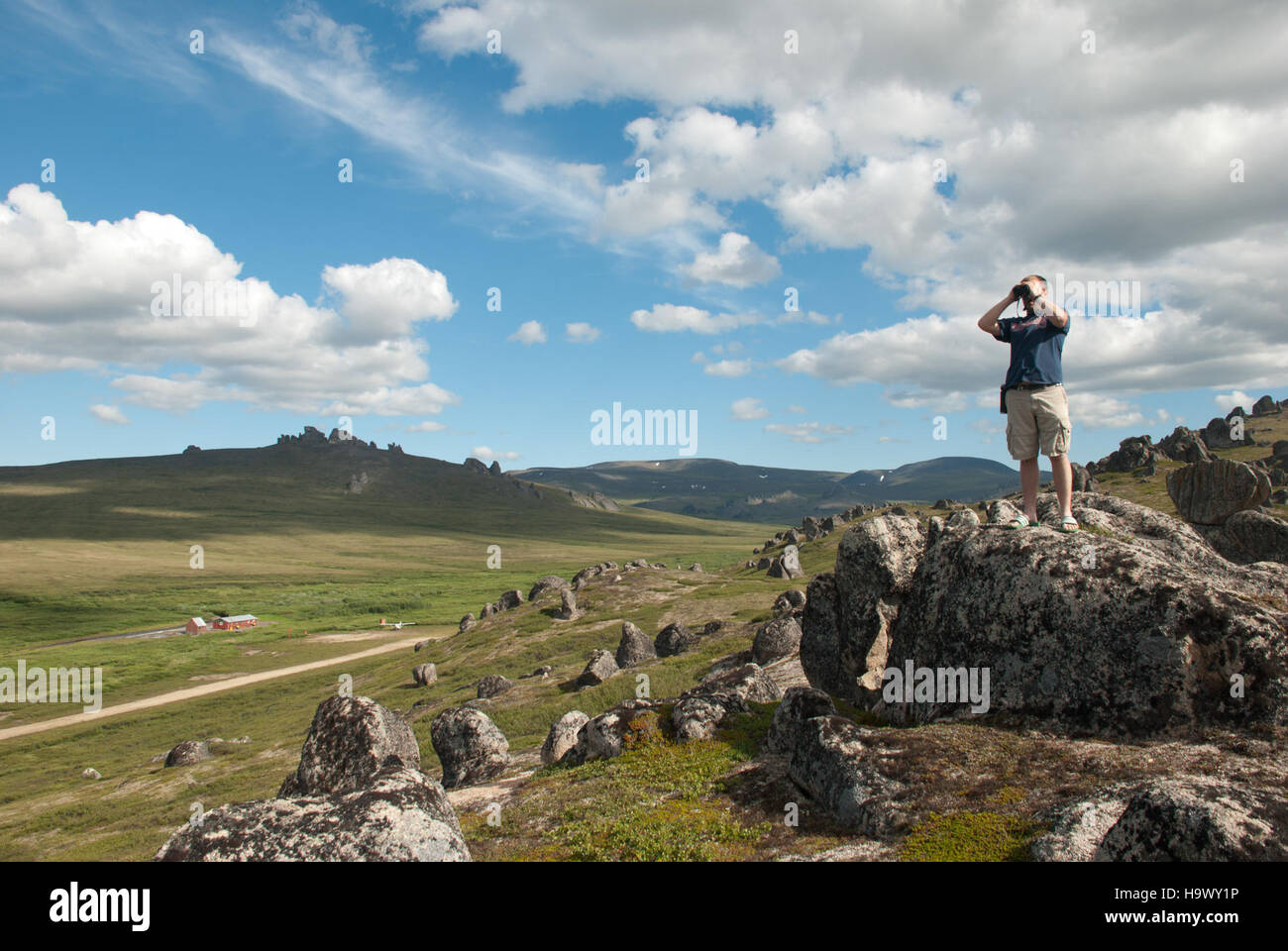 The Bering Land Bridge, now submerged, once connected Asia and North ...