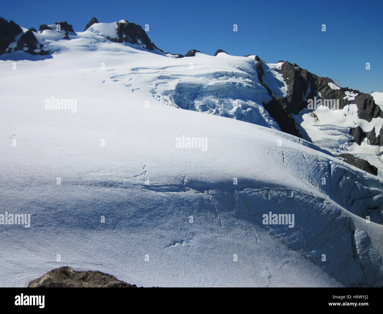 This National Park Service photograph shows a snow avalanche on a ...