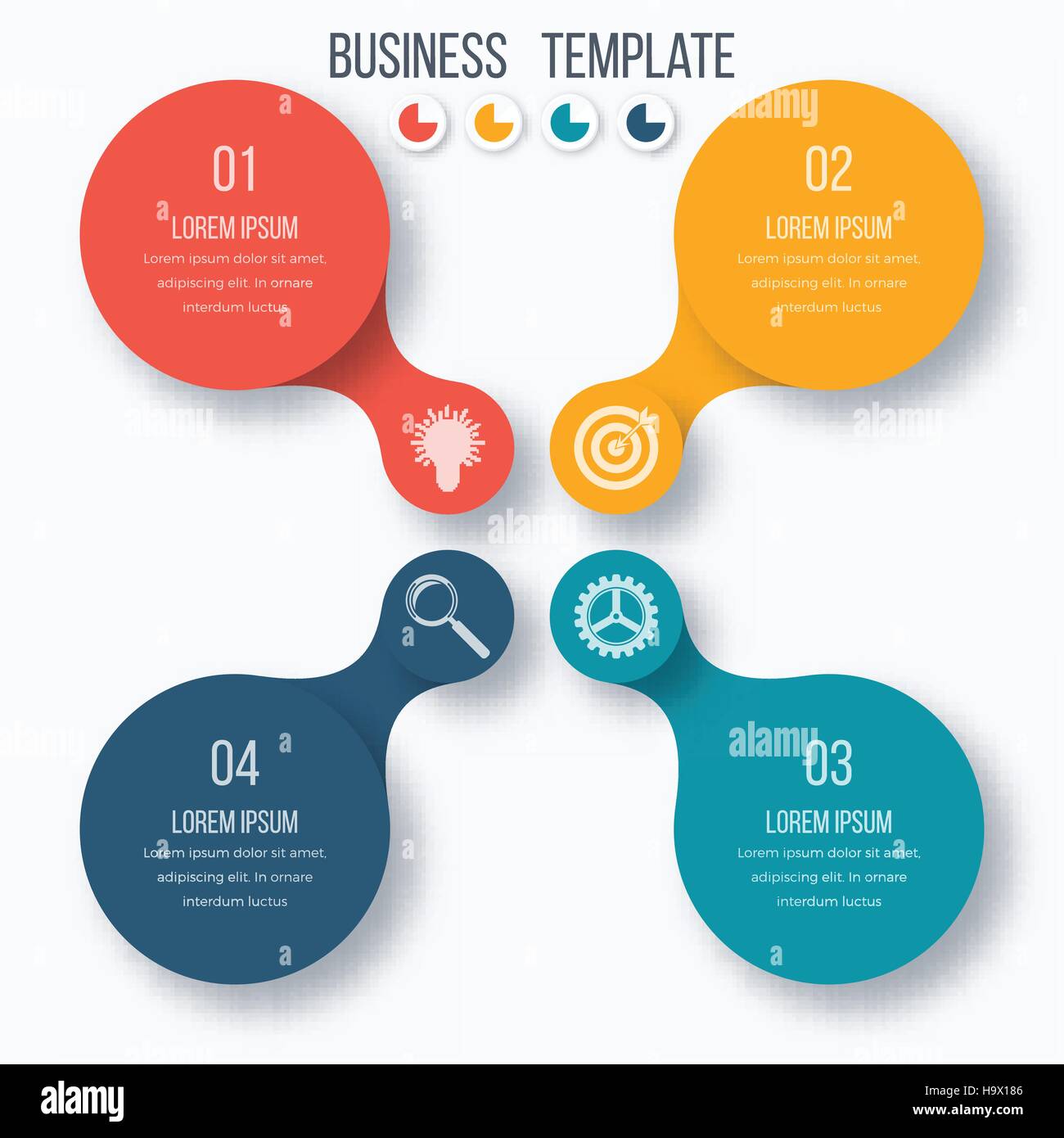 Infographics template four options with circle Stock Vector Image & Art ...