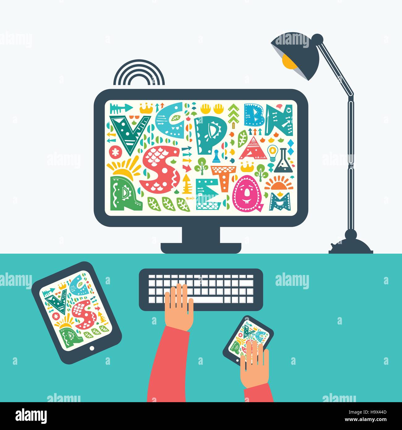 Green screen office background Stock Vector Images - Alamy