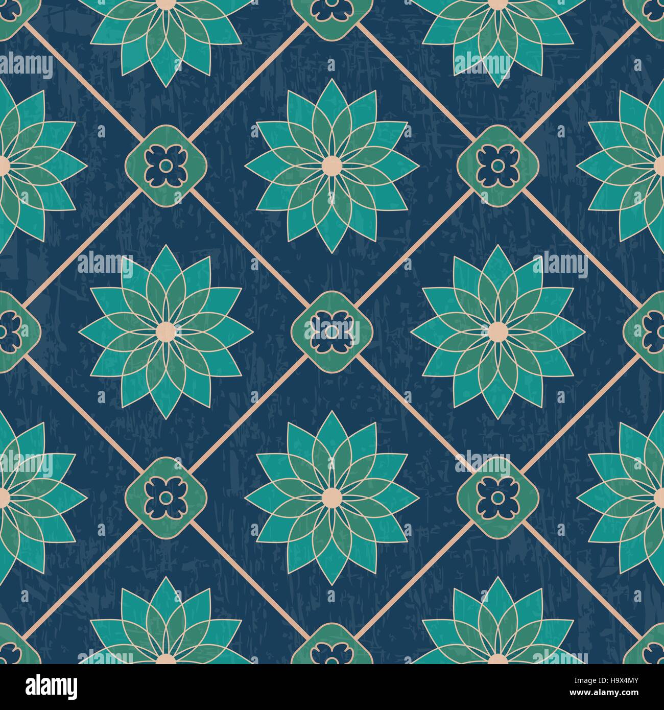 Seamless background with green flowers Stock Vector Image & Art - Alamy