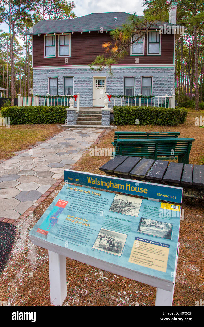 Walsingham House in historic old Heritage Village in Pinellas County in