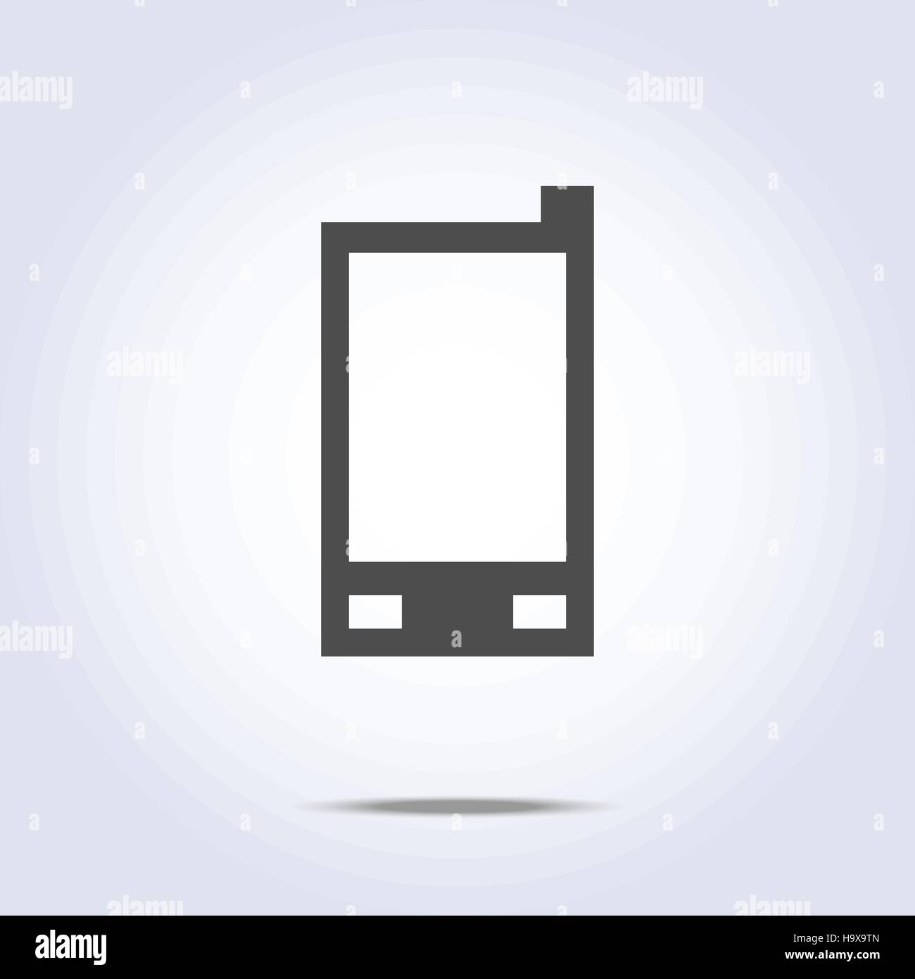 Mobile phone icon gray colors Stock Vector