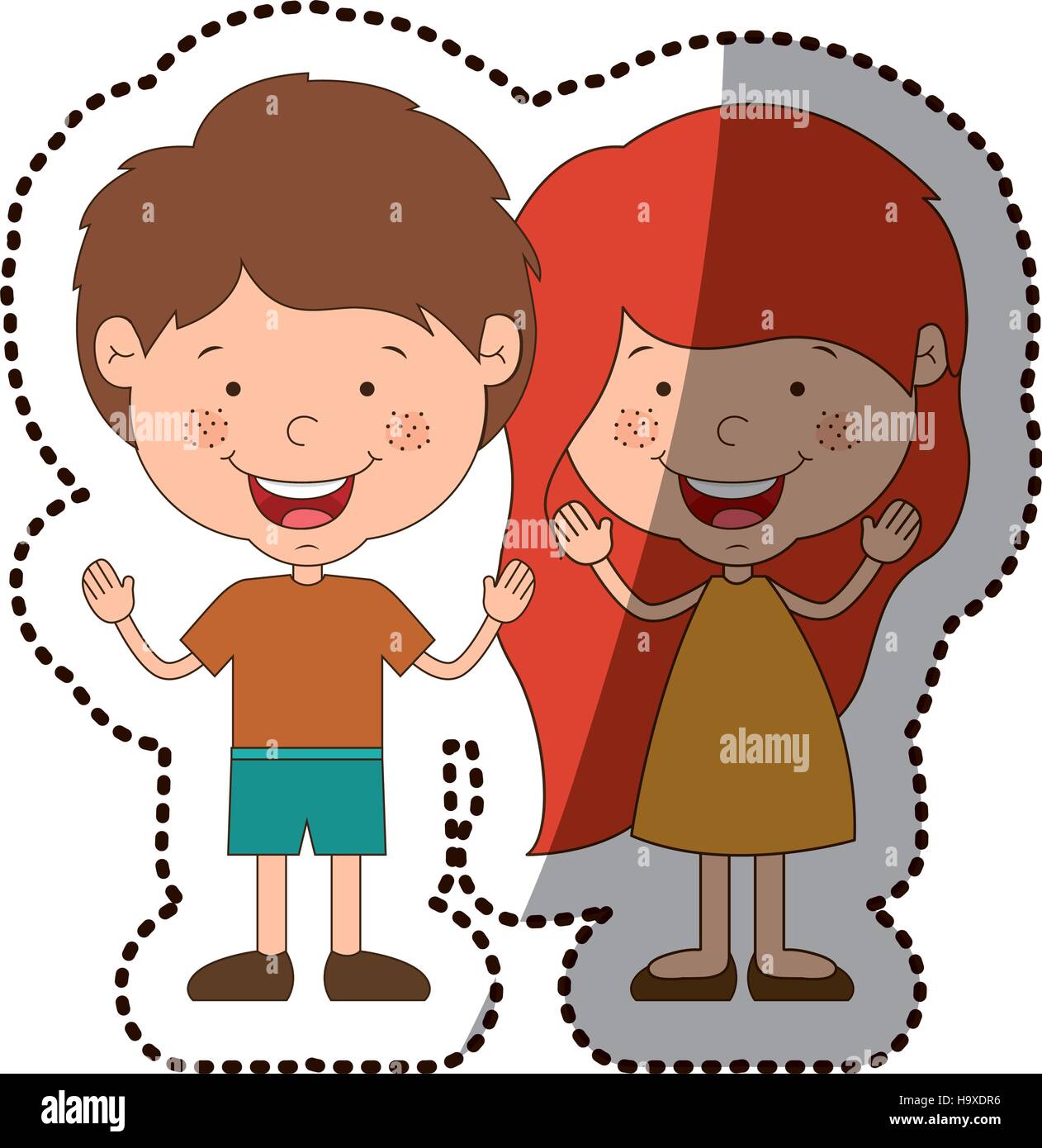 Isolated boy and girl cartoon design Stock Vector Image & Art - Alamy