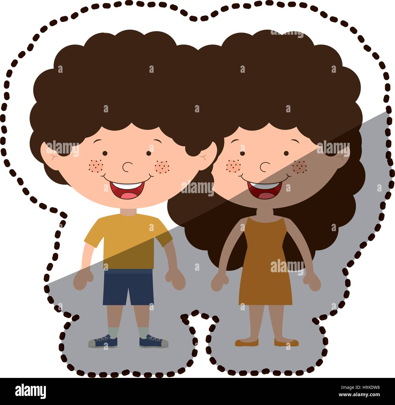Isolated boy and girl cartoon design Stock Vector Image & Art - Alamy