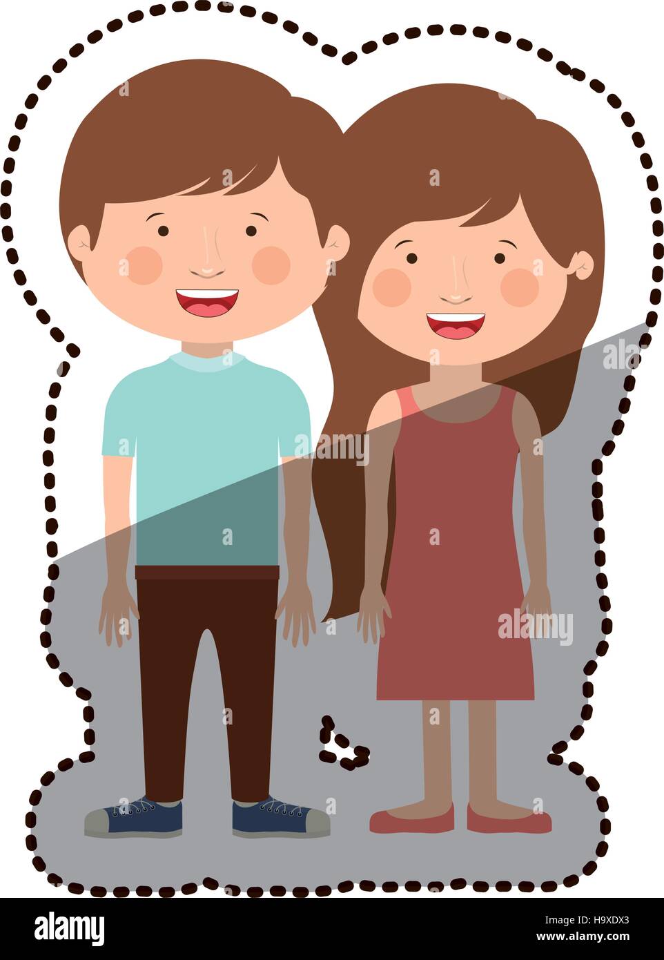 Isolated boy and girl cartoon design Stock Vector Image & Art - Alamy