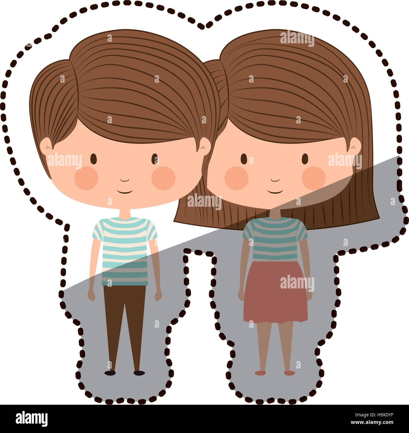 Isolated boy and girl cartoon design Stock Vector Image & Art - Alamy