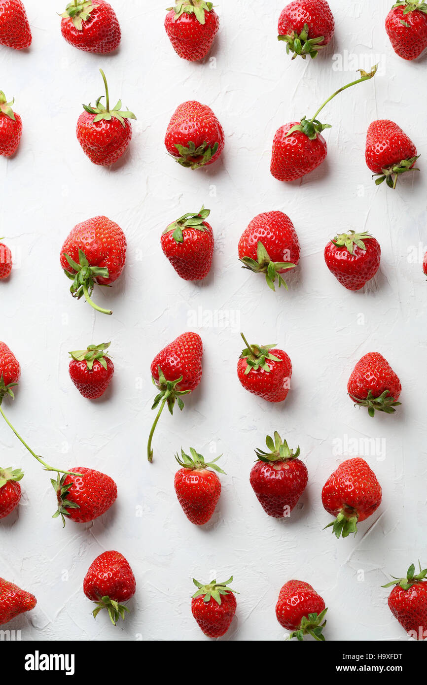 White Food Background With Berry, Food Top View Stock Photo - Alamy