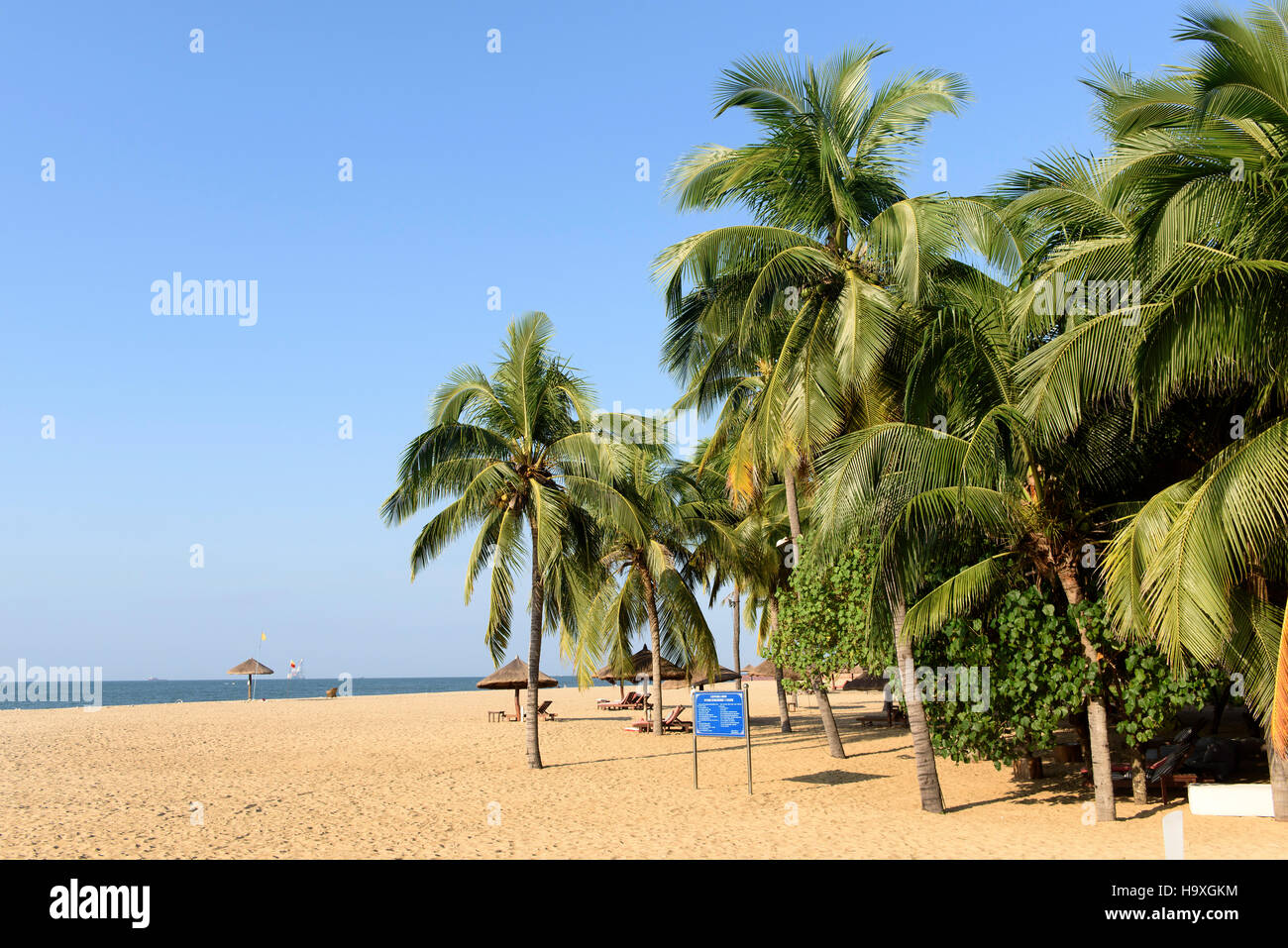 Beach at Sanya Bay near Club Med  Hainan island, China Stock Photo