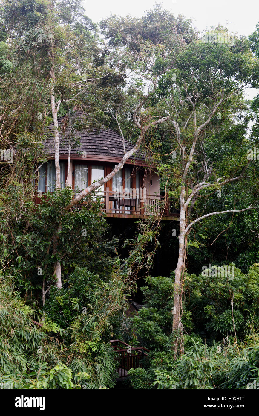 Bungalow of Birdsnest Resort near Sanya, Hainan island, China Stock