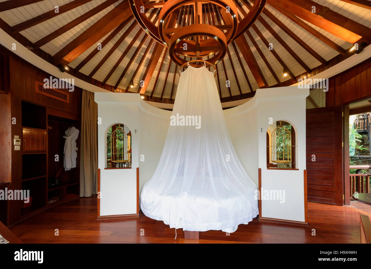 Bungalow of Birdsnest Resort near Sanya, Hainan island, China Stock