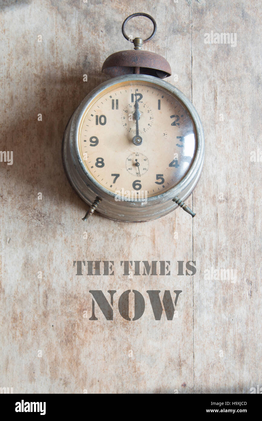 the time is now concept Stock Photo Alamy