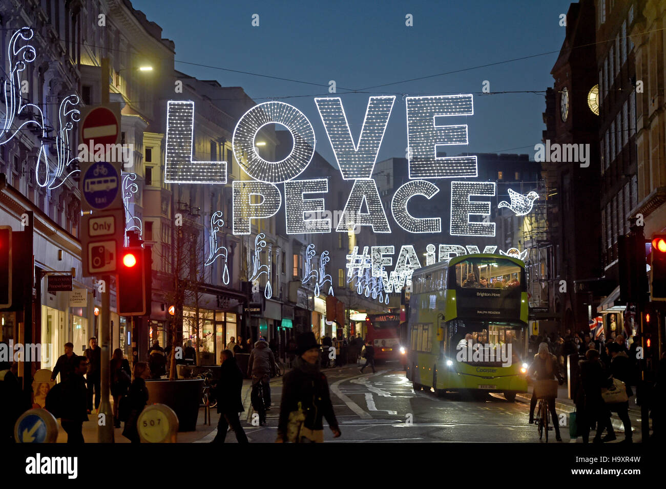 Brighton Sussex UK 25th November 2016 Brighton's Christmas Lights in