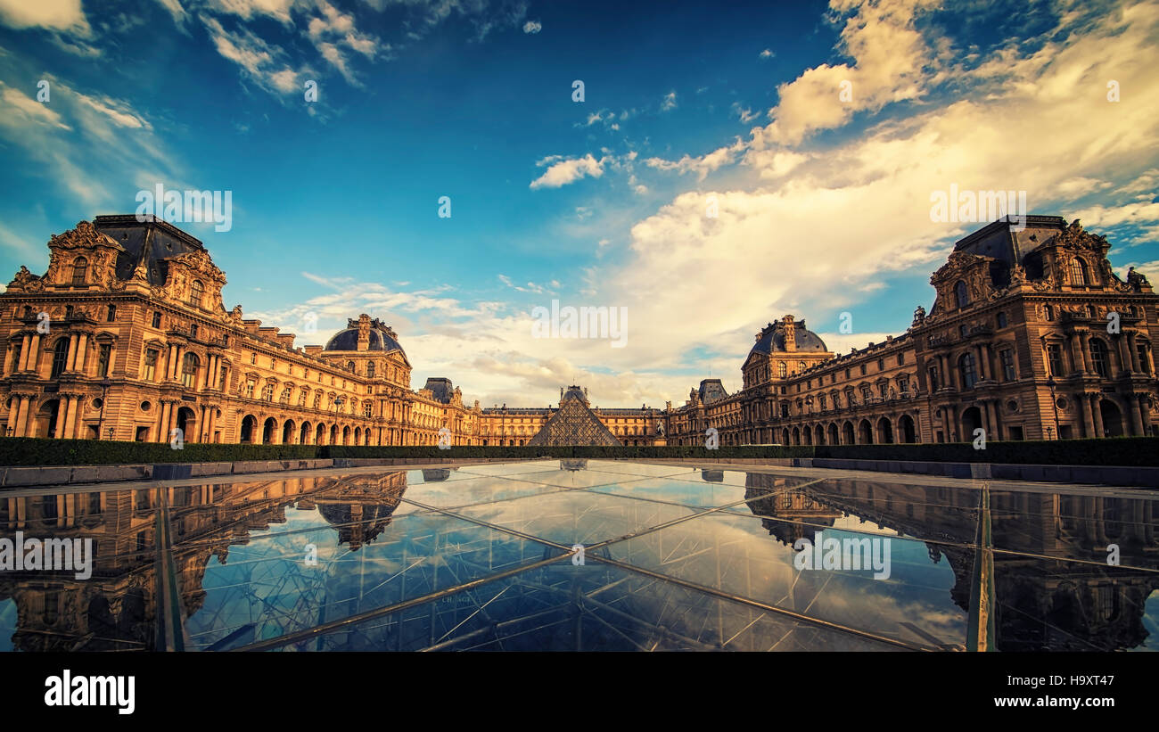 Le Louvre museum in Paris Stock Photo