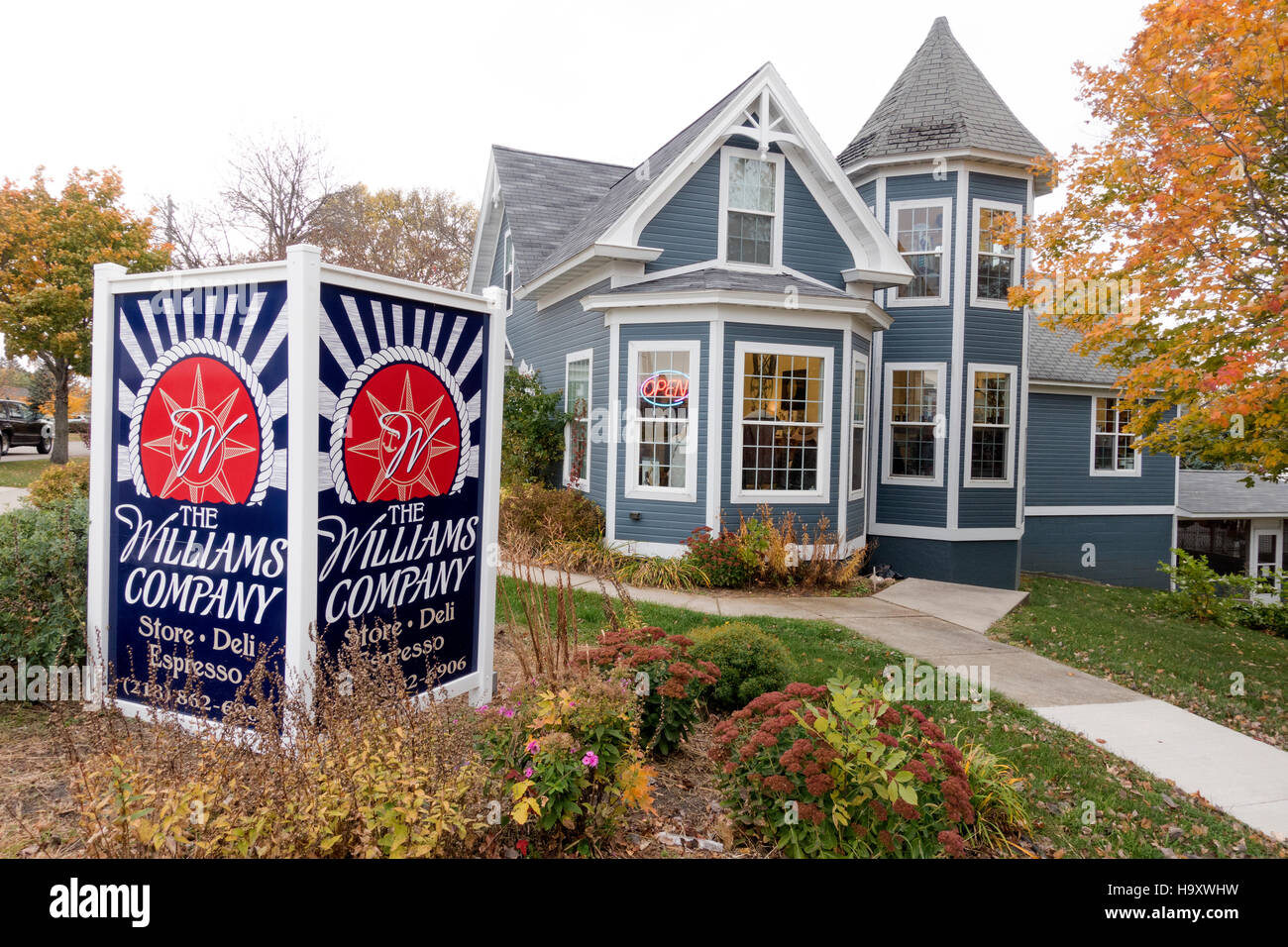 The Williams Company store, deli, and espresso coffee house. Battle Lake Minnesota MN USA Stock