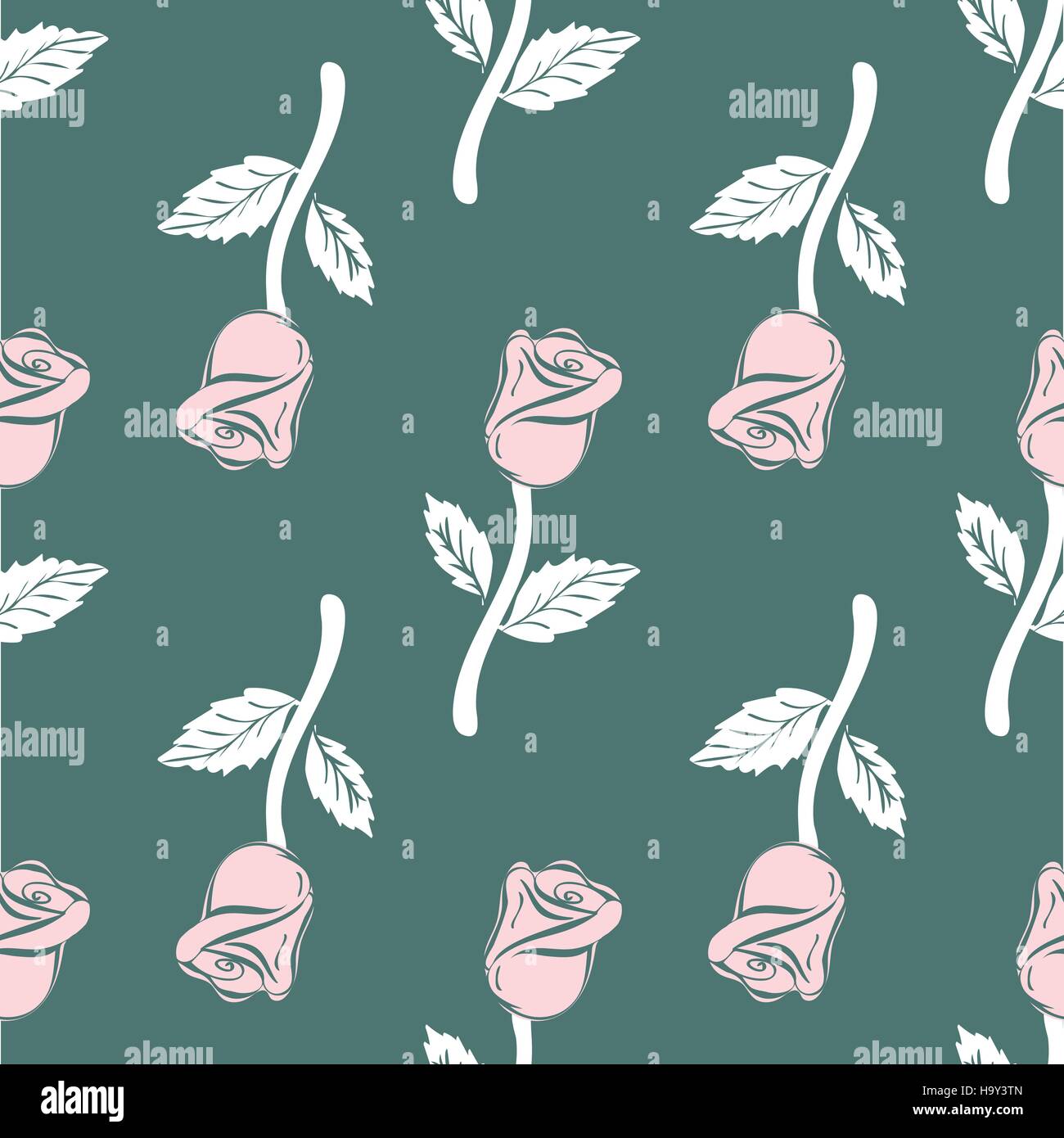 Vintage Seamless pattern roses. Vector illustration floral background ...