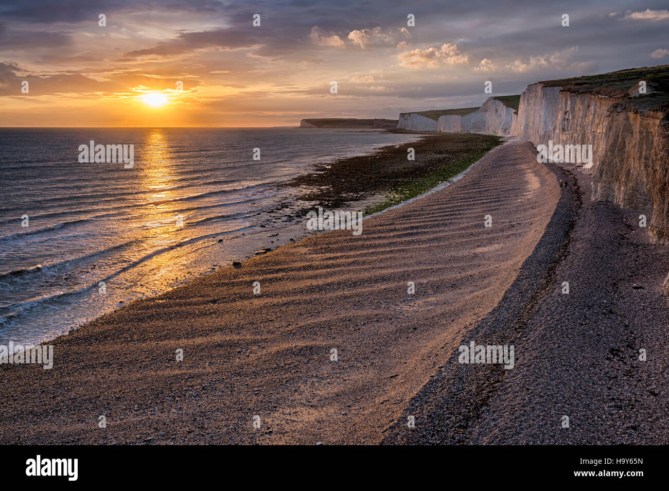 Birling Gap East Sussex Deven Sisters Stock Photo