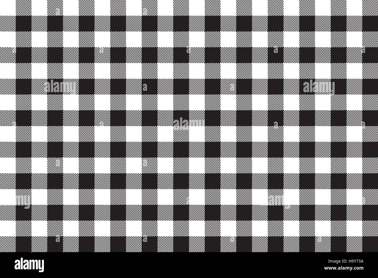 Black white checkerboard check seamless background. Vector illustration