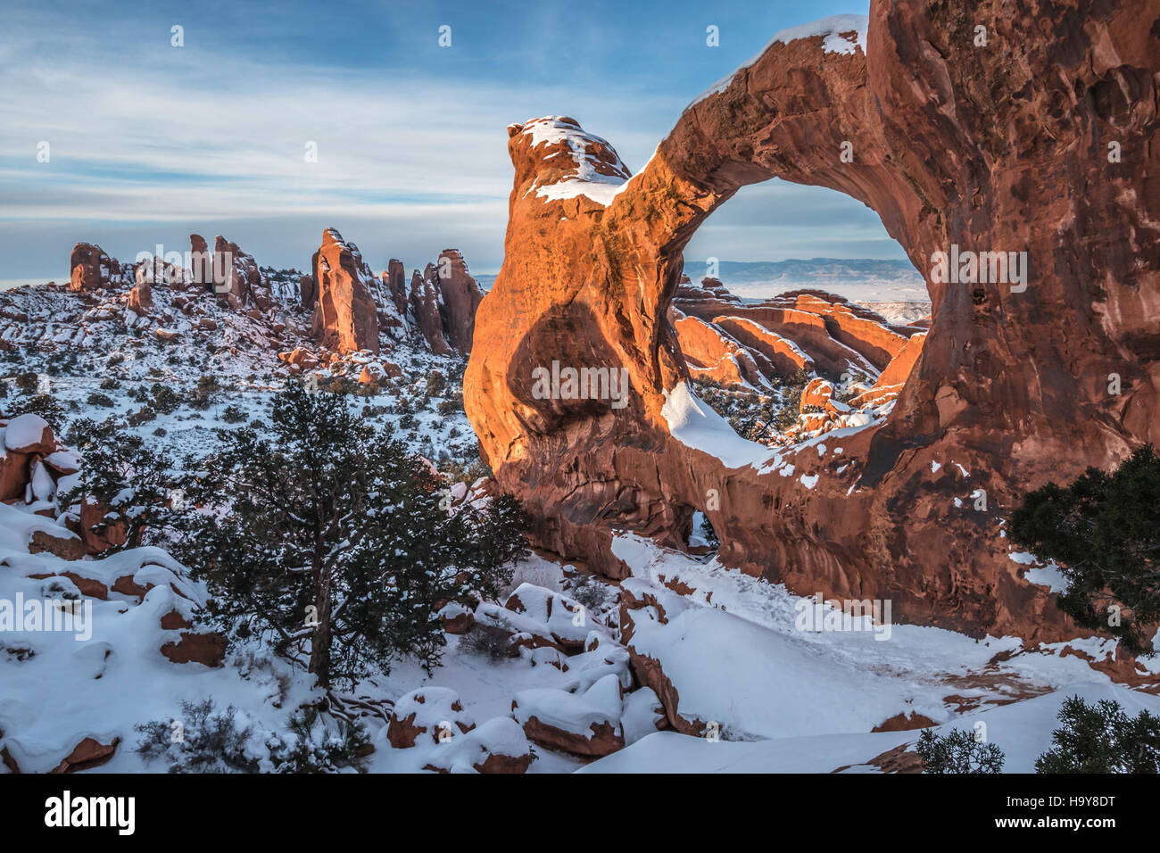 Double Arch Geologic Feature Showcasing tall arches hi-res stock photography and images - Alamy