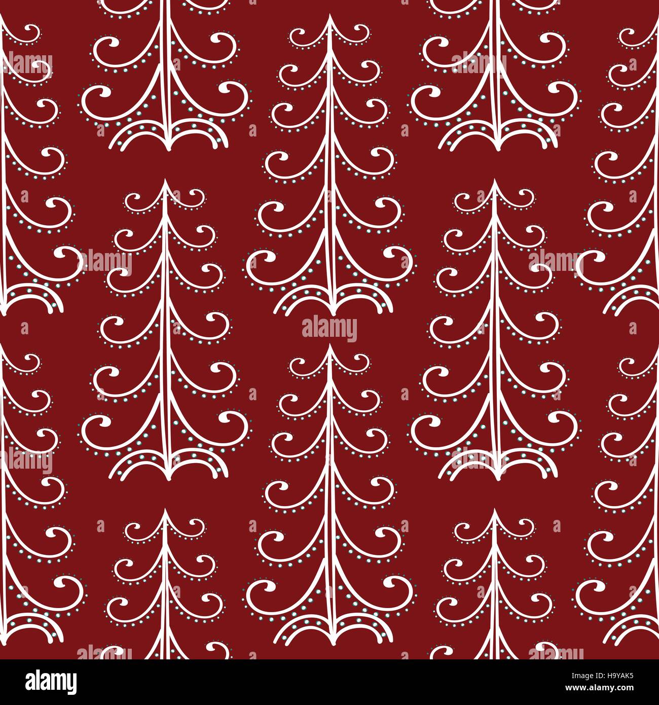 Christmas trees vintage seamless pattern. Ethnic ornament vector ...