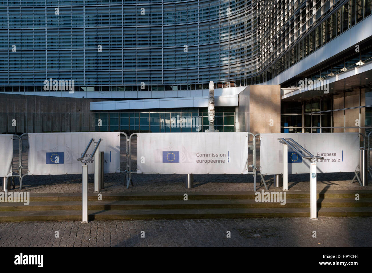 View of the the Berlaymont building, siege of the European Commission in Brussels. Belgium Stock Photo