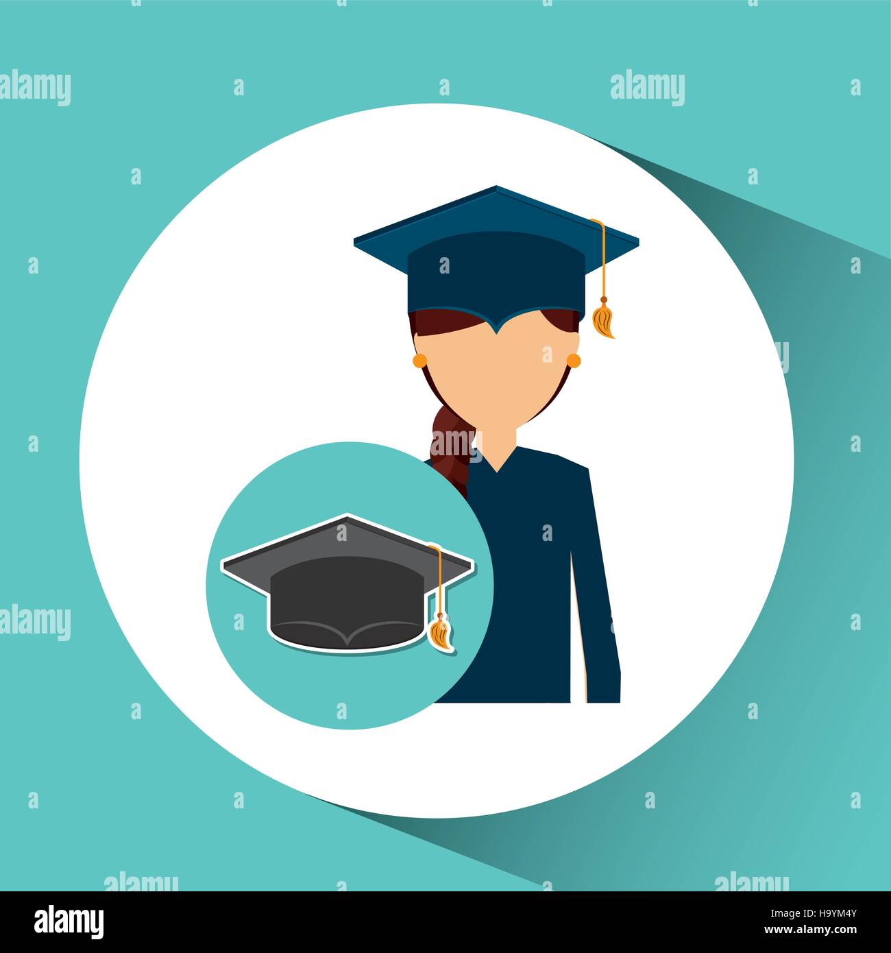 Cap and gown teacher Stock Vector Images - Alamy