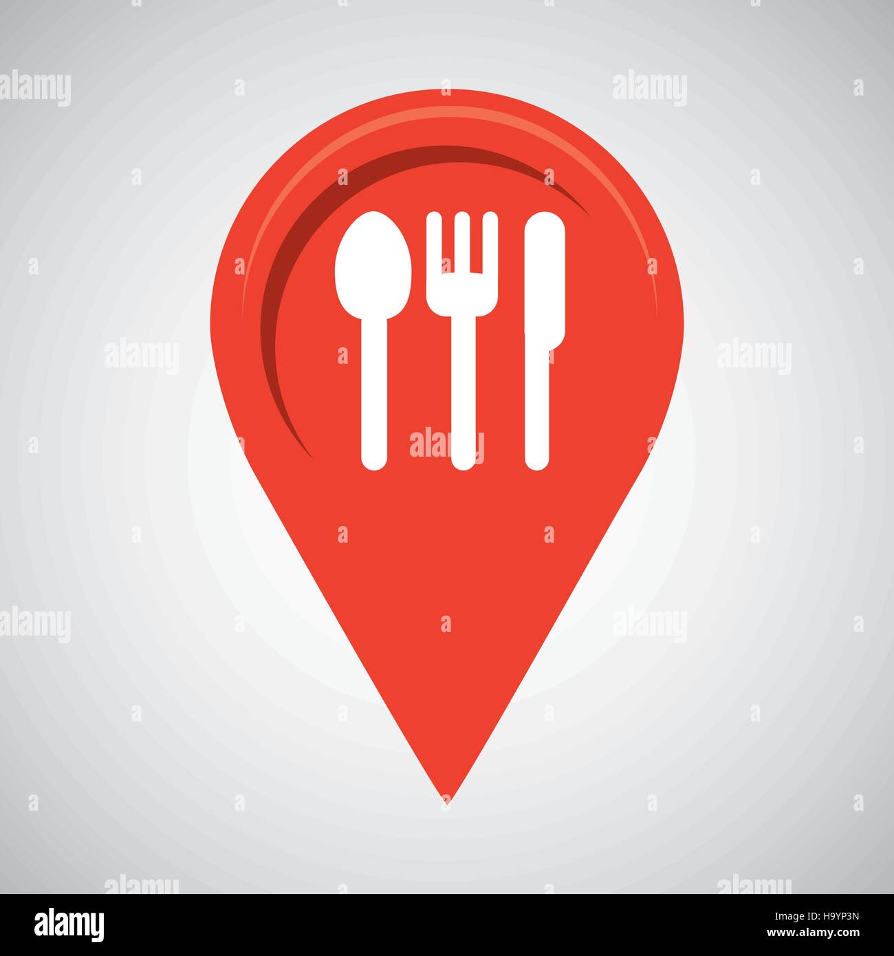 restaurant concept pin map design vector illustration eps 10 Stock