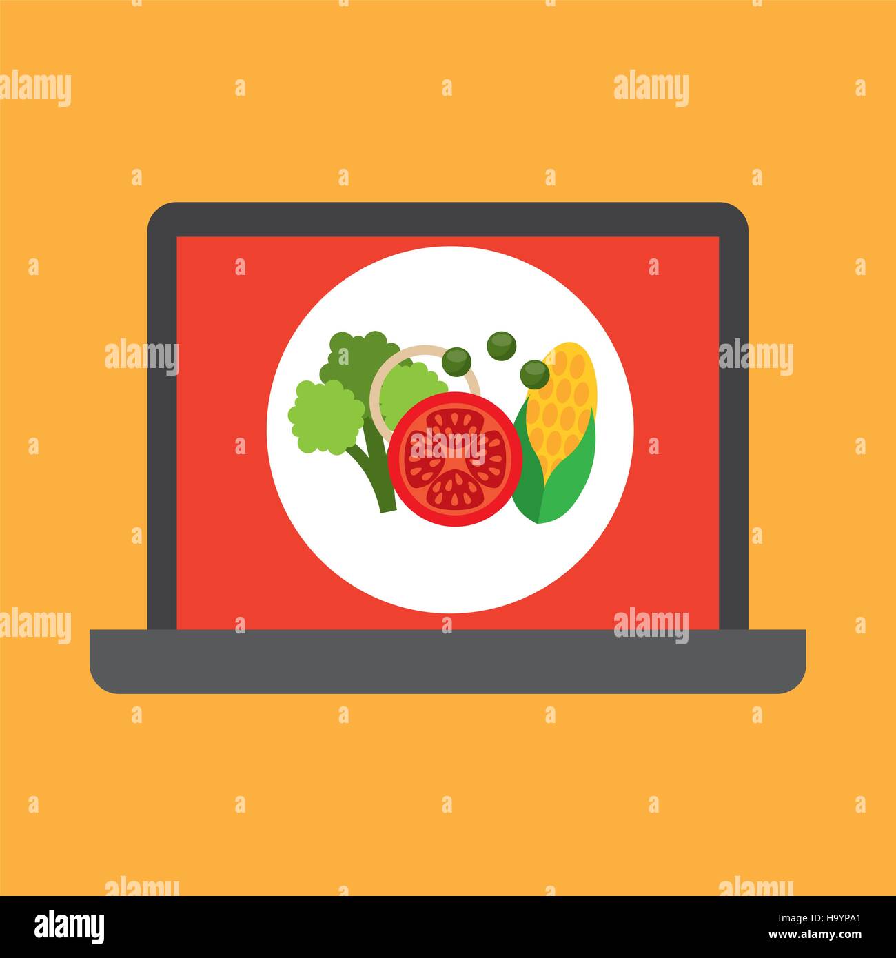 shopping online concept order organic food vector illustration eps 10 ...