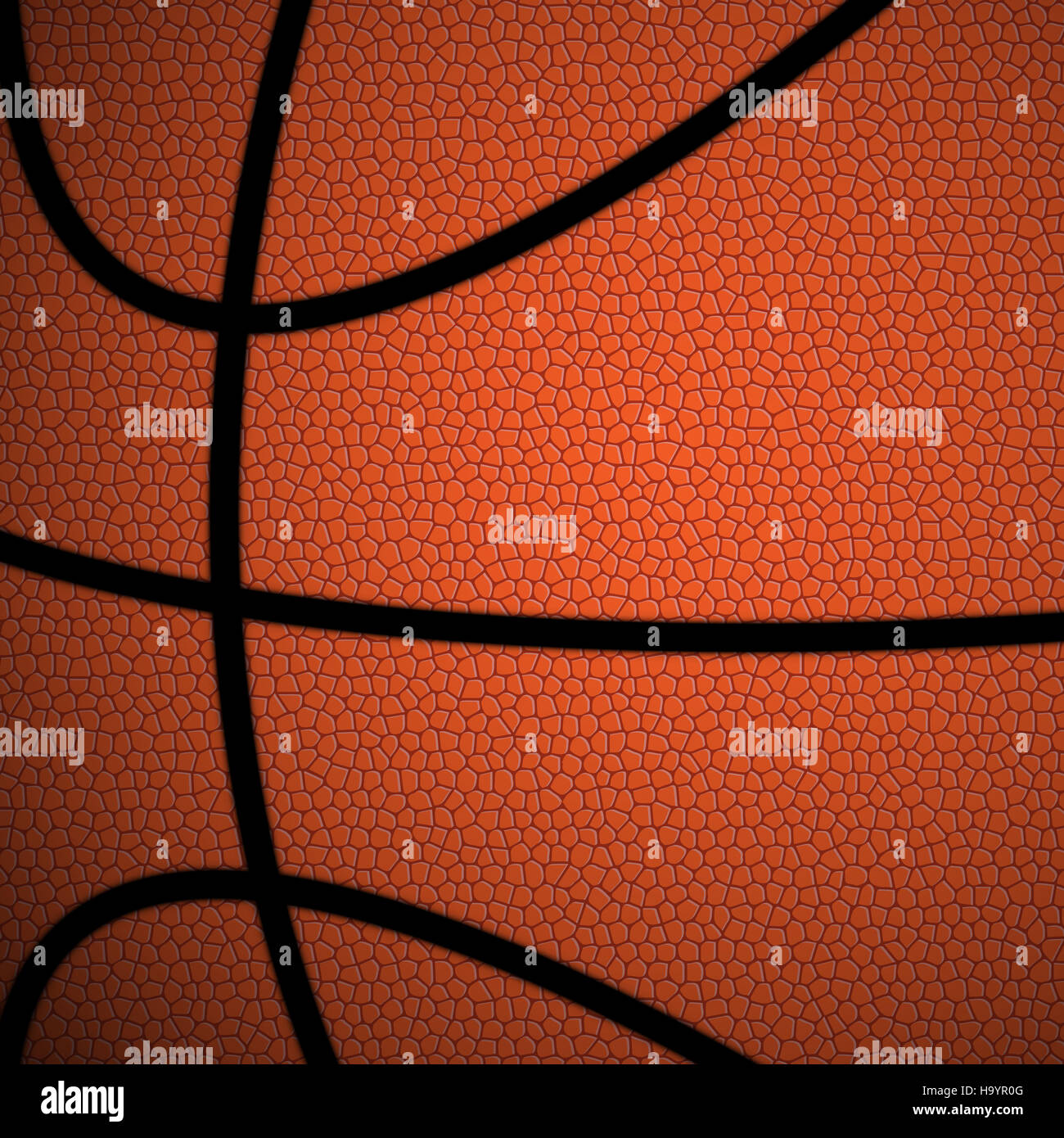 Orange/Brown Basketball close up illustration Stock Photo