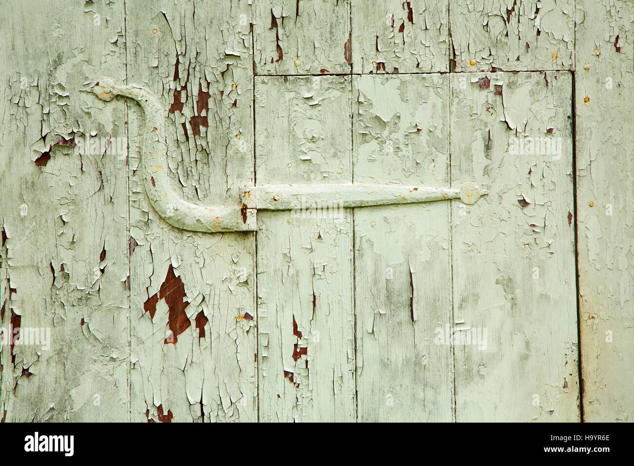 Barn door, Hopewell Furnace National Historic Site, Pennsylvania Stock Photo