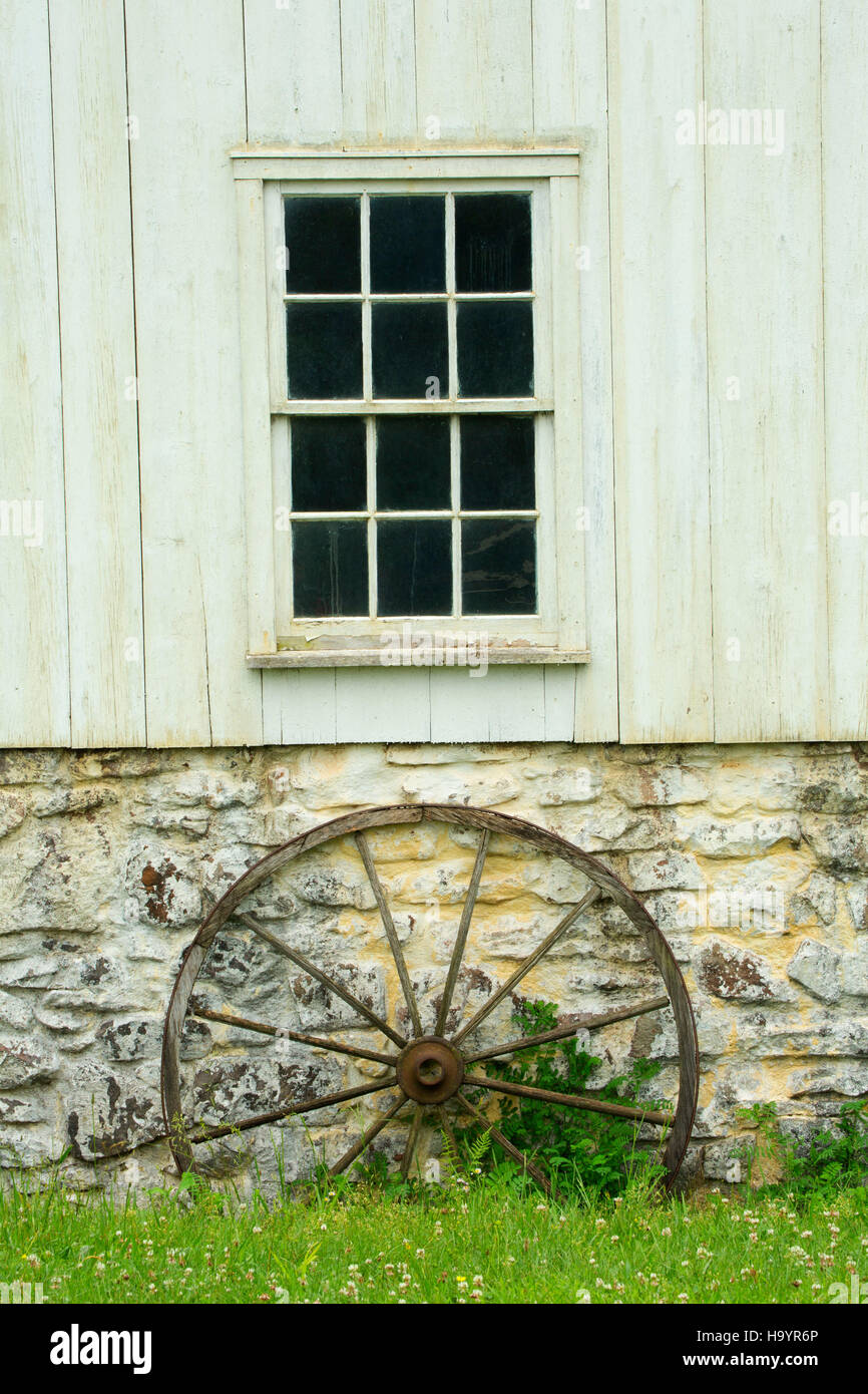 Wagonwheel, Hopewell Furnace National Historic Site, Pennsylvania Stock Photo