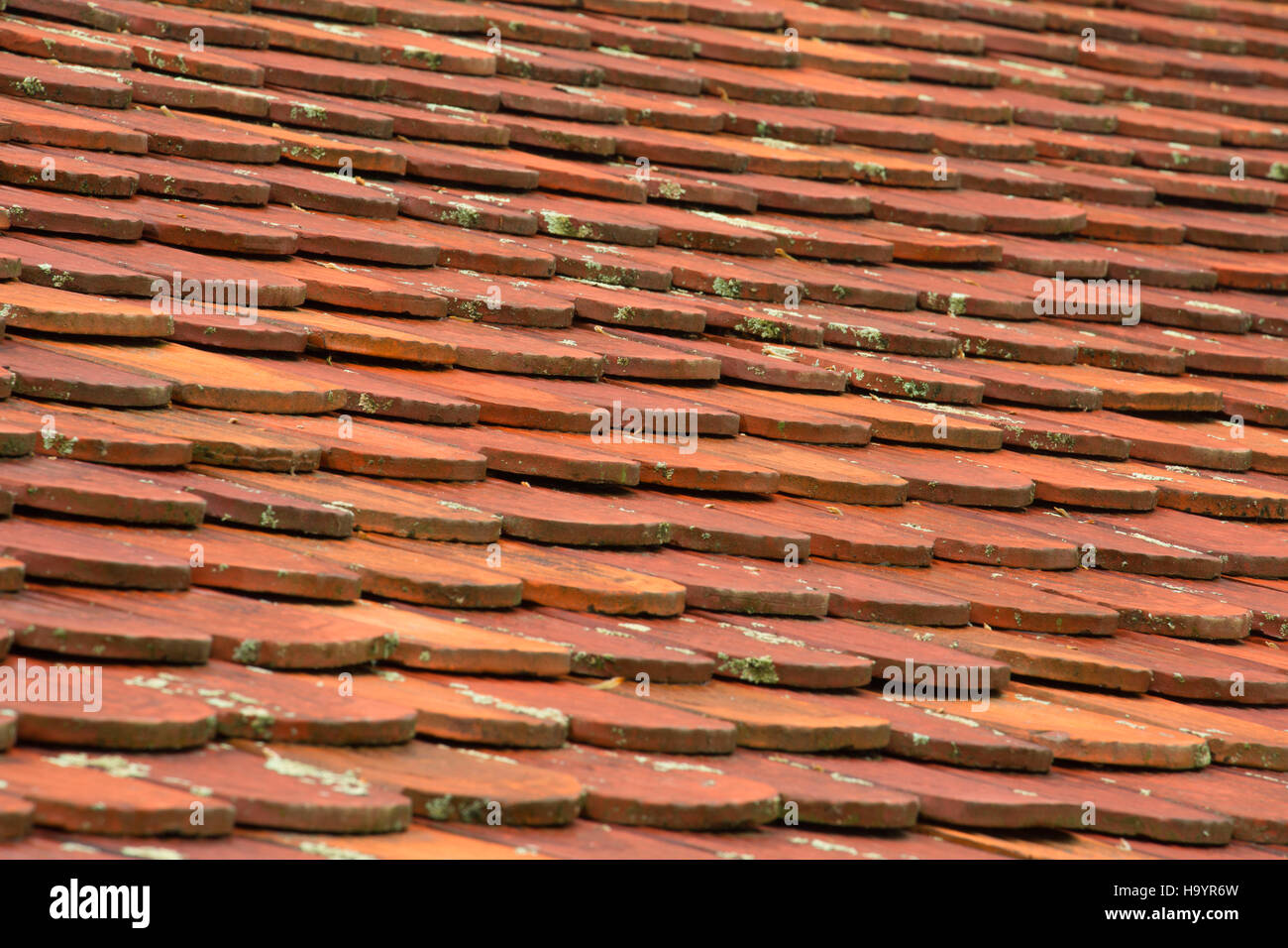 Tile roof, Hopewell Furnace National Historic Site, Pennsylvania Stock Photo