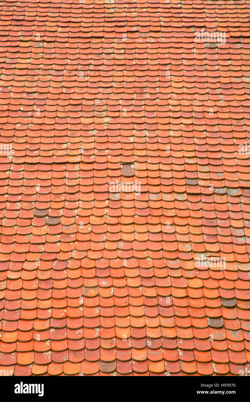 Tile roof, Hopewell Furnace National Historic Site, Pennsylvania Stock Photo