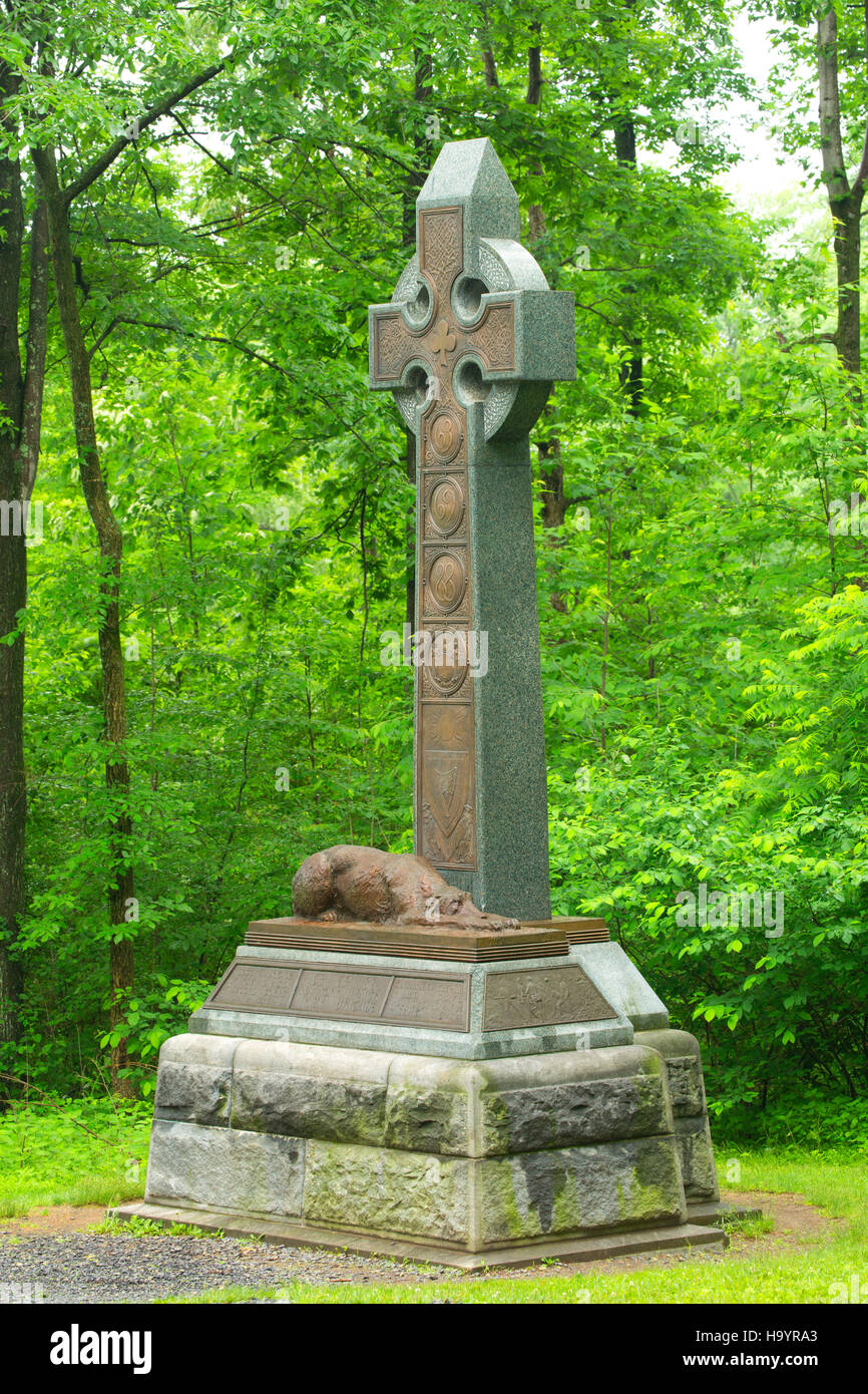 New York Irish Brigade Infantry monument, Gettysburg National Military