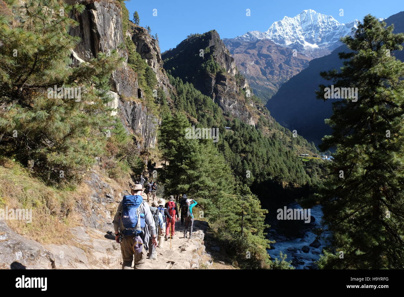 Everest base camp trail in Nepal Stock Photo Alamy
