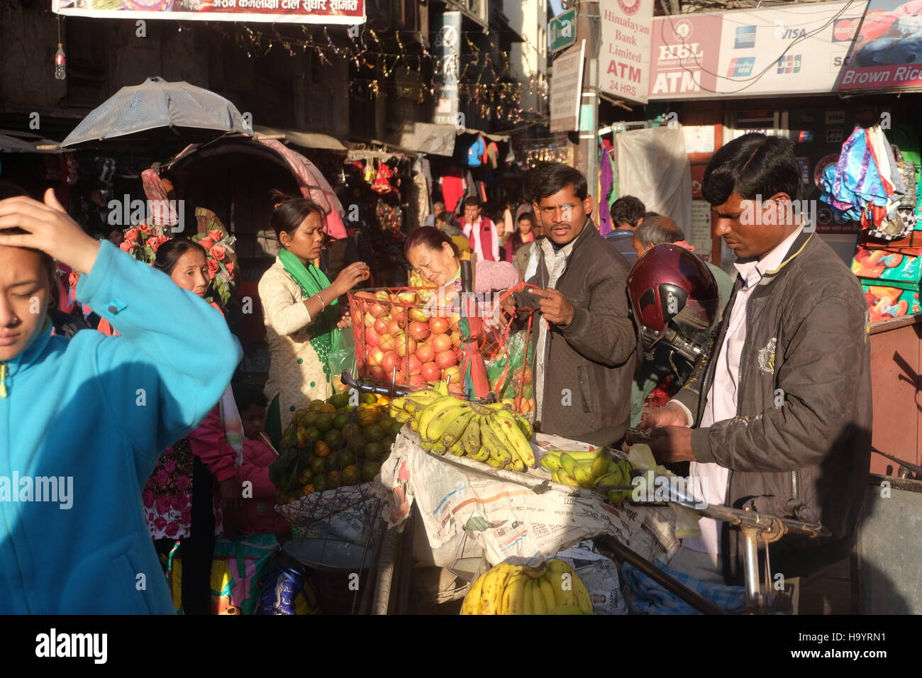 kathmandu during the Tihar festival nov. 2016 Stock Photo