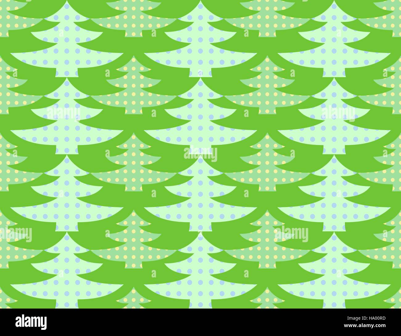 Illustration of a seamless background of stylized green Christmas trees ...