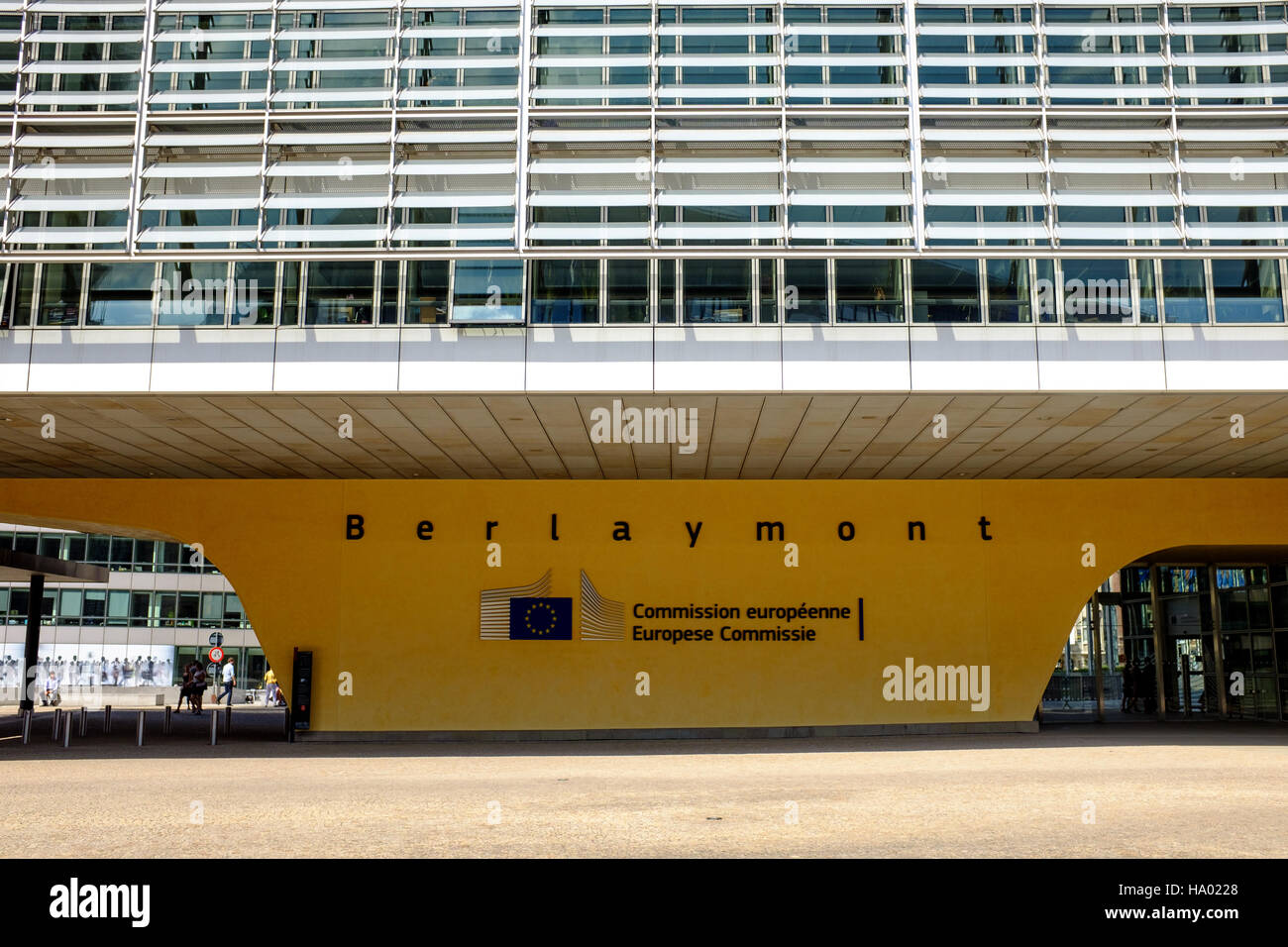 The Berlaymont building housing the headquarters of the European Commission, Brussels, Belgium Stock Photo