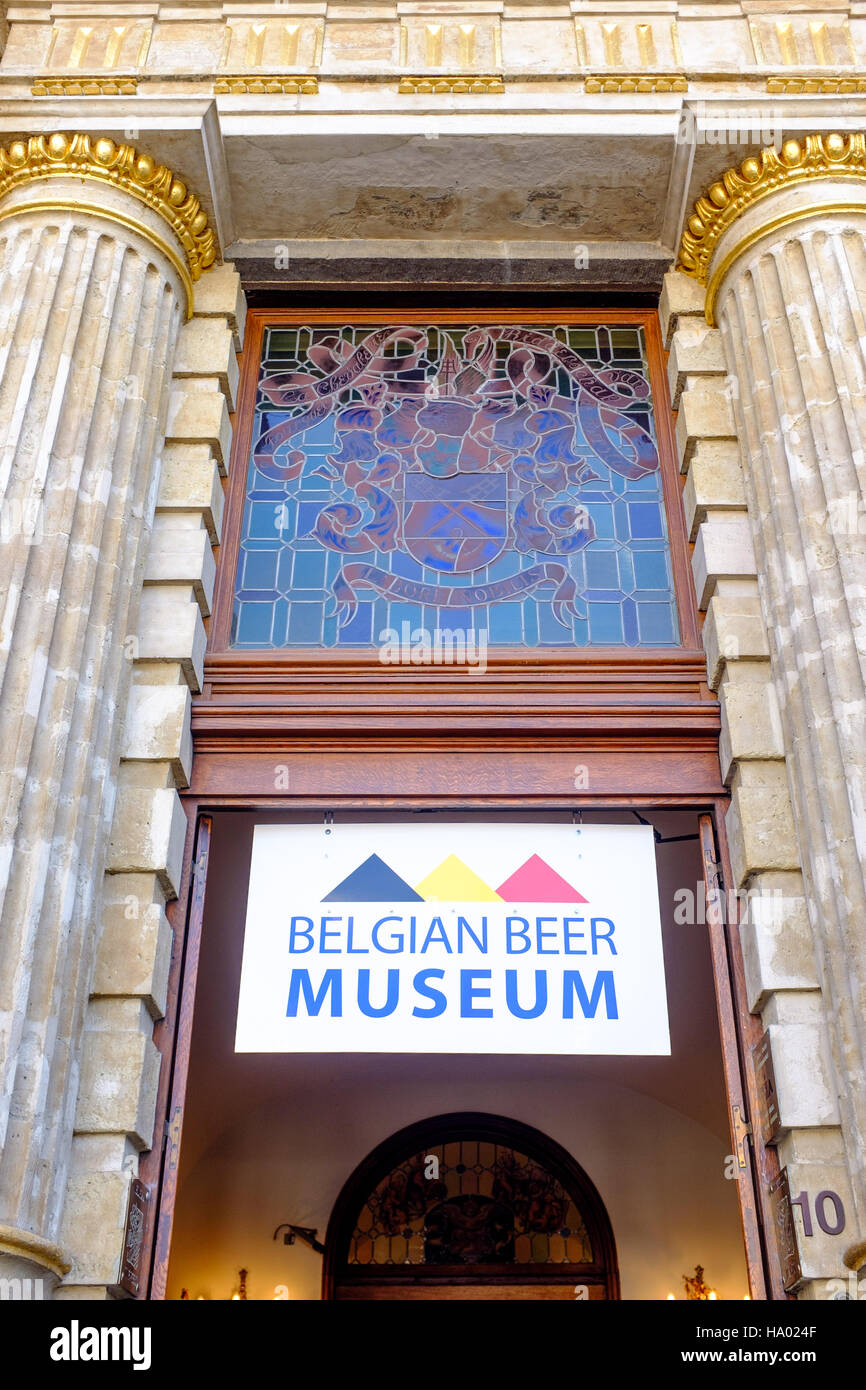 Entrance to Belgian Beer Museum, Brussels, Belgium Stock Photo Alamy