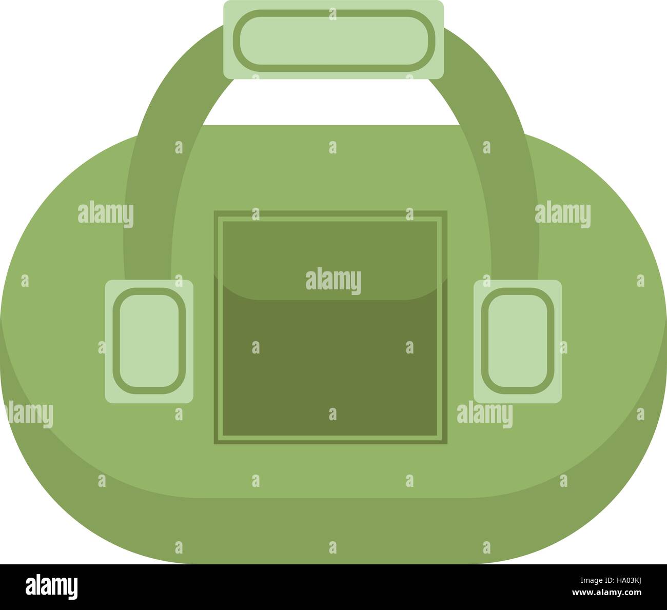 Sports bag icon flat style. Gym isolated on white background. Vector ...